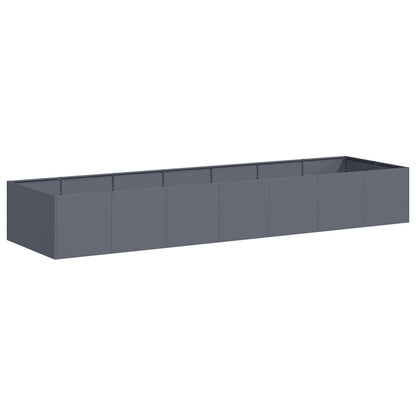 Fioriera Antracite 280x80x40 cm in Acciaio - homemem39