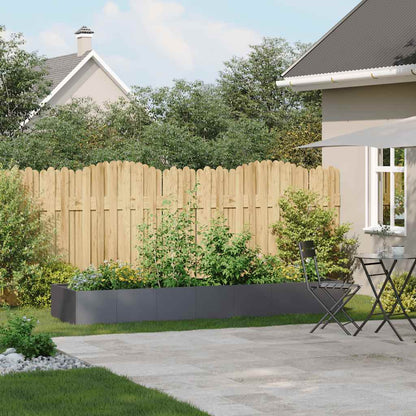 Fioriera Antracite 280x80x40 cm in Acciaio - homemem39