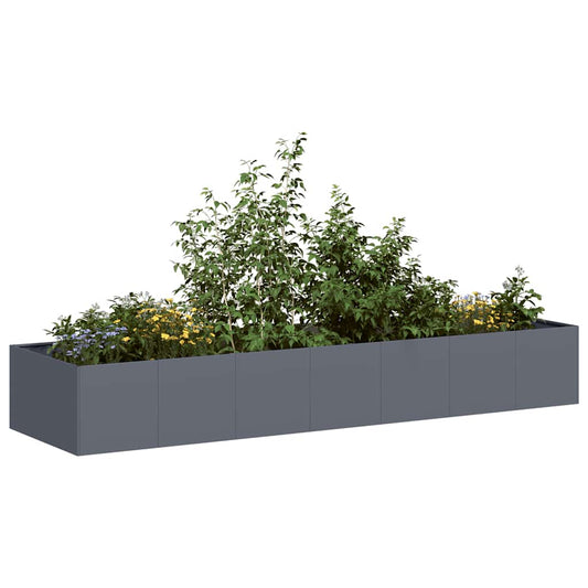 Fioriera Antracite 280x80x40 cm in Acciaio - homemem39