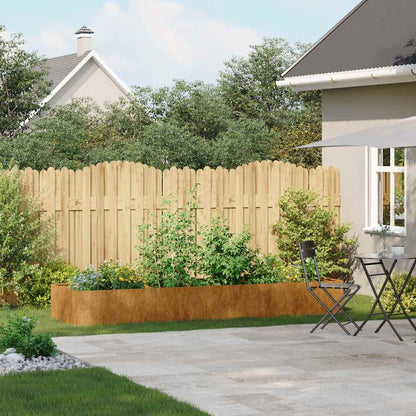 Fioriera Arrugginita 280x80x40 cm in Acciaio Corten