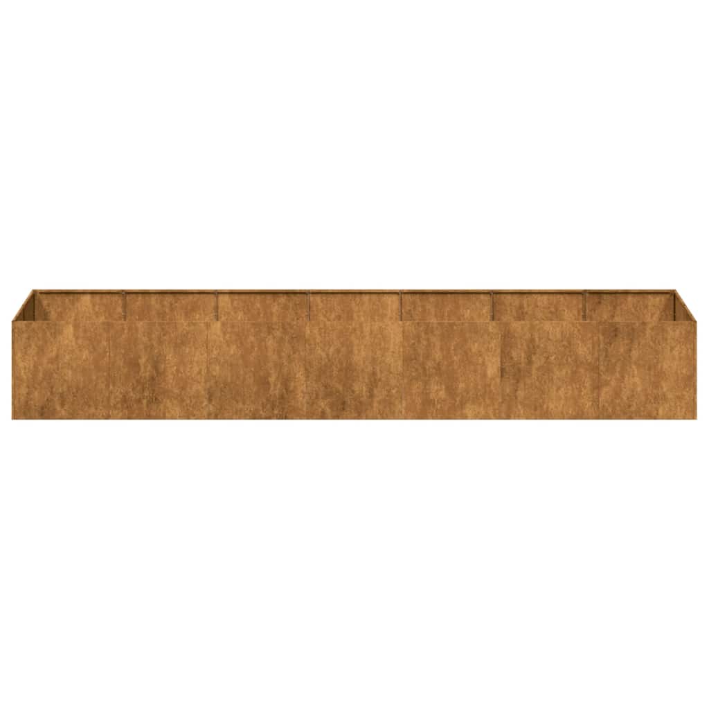 Fioriera Arrugginita 280x80x40 cm in Acciaio Corten