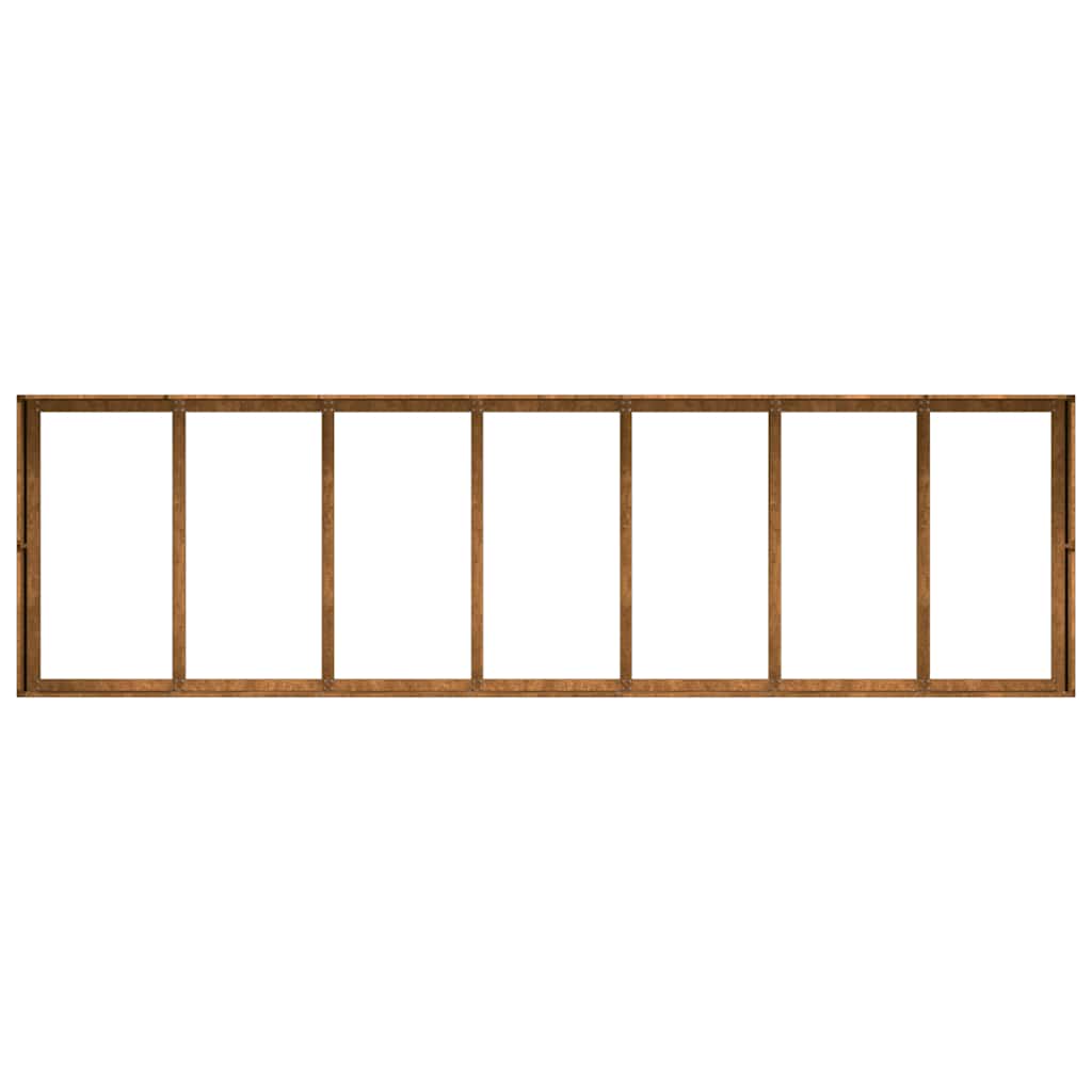 Fioriera Arrugginita 280x80x40 cm in Acciaio Corten