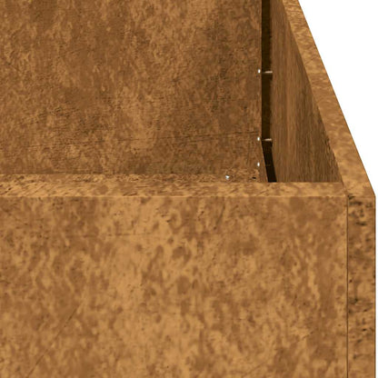 Fioriera Arrugginita 280x80x40 cm in Acciaio Corten