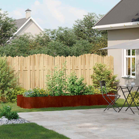 Fioriera Arrugginita 280x80x40 cm in Acciaio Corten - homemem39