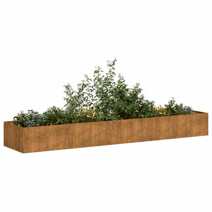 Fioriera Arrugginita 360x80x40 cm in Acciaio Corten - homemem39