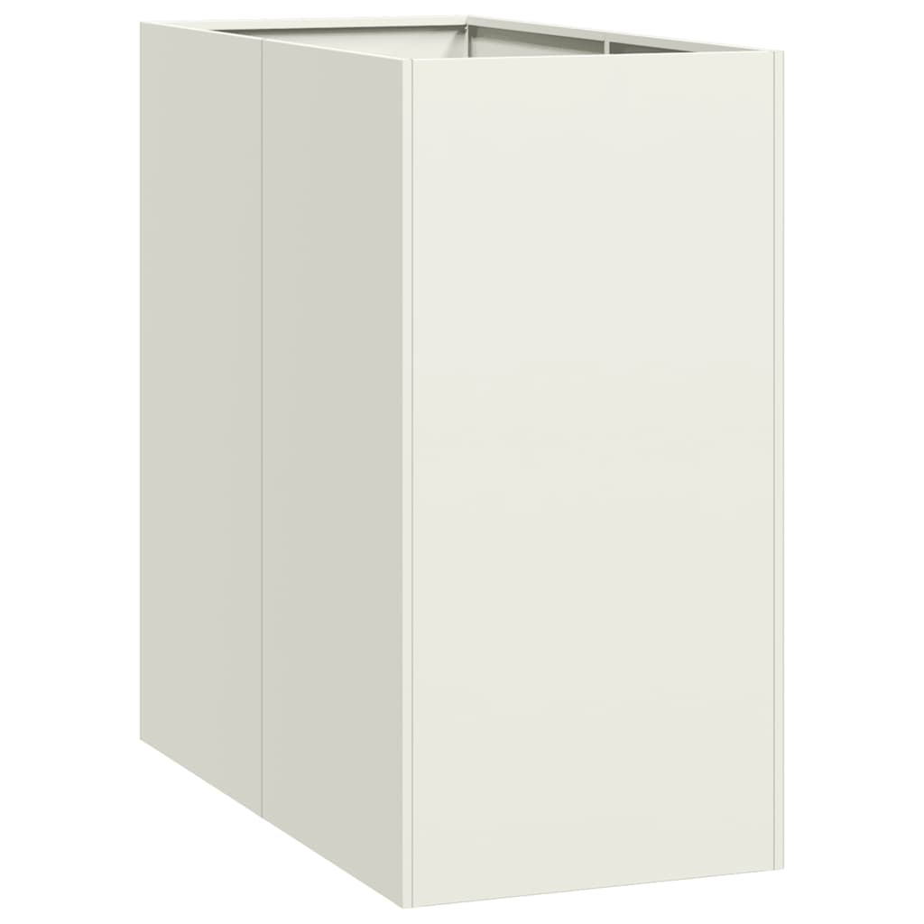 Fioriera Bianca 40x80x80 cm in Acciaio - homemem39
