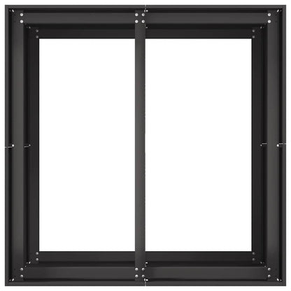 Fioriera Nera 80x80x80 cm in Acciaio - homemem39
