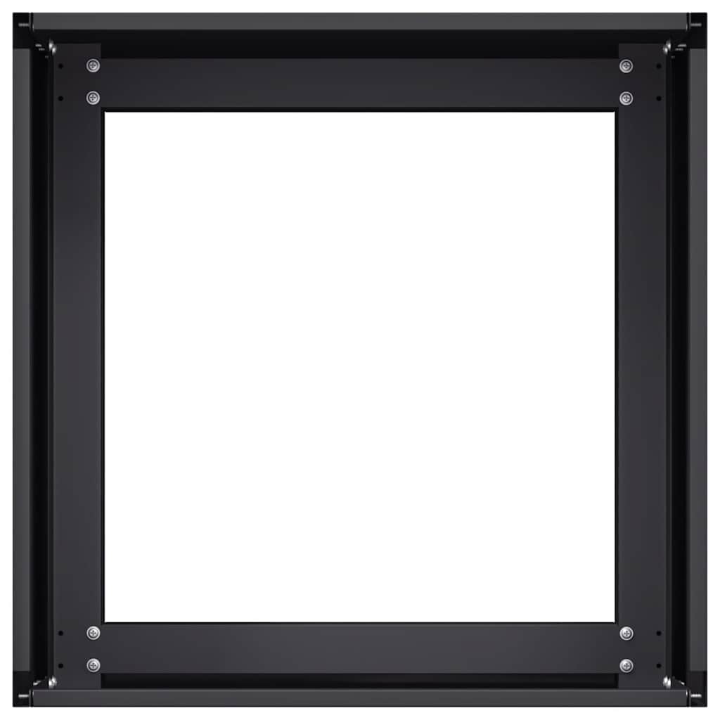 Fioriera Nera 40x40x30 cm in Acciaio - homemem39
