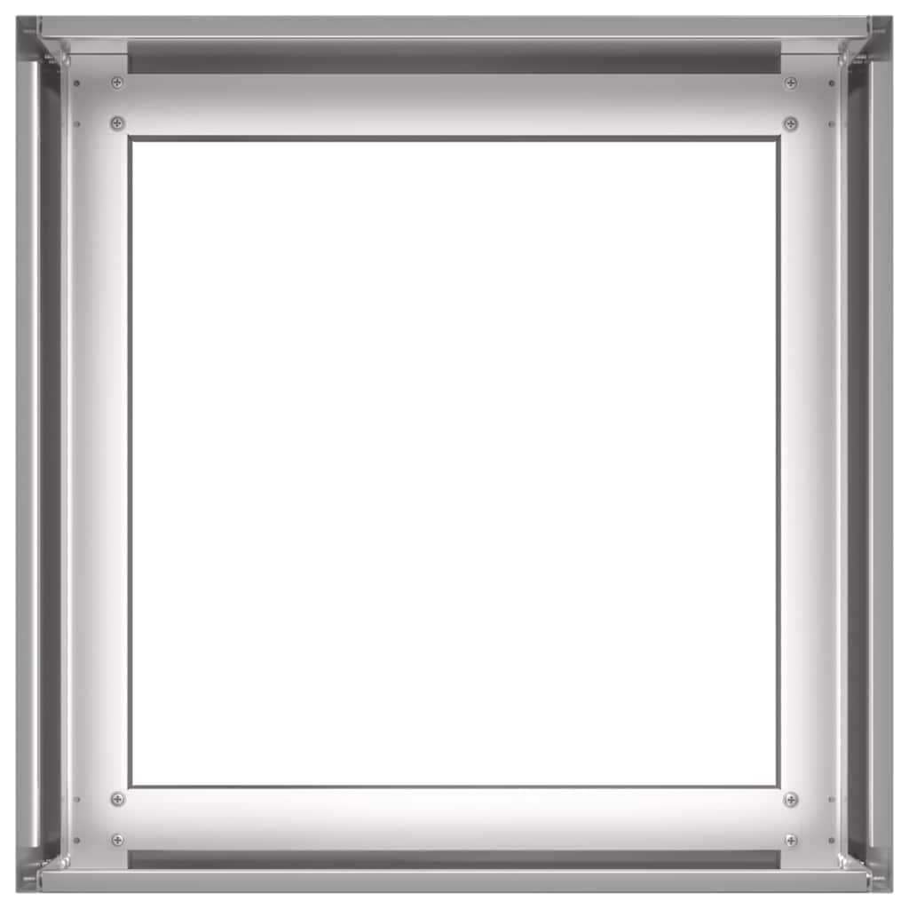 Fioriera 40x40x30 cm in Acciaio Inox - homemem39
