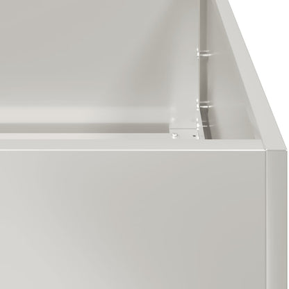 Fioriera 40x40x30 cm in Acciaio Inox - homemem39