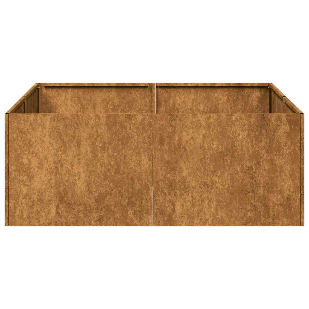 Fioriera Arrugginita 80x80x30 cm in Acciaio Corten - homemem39