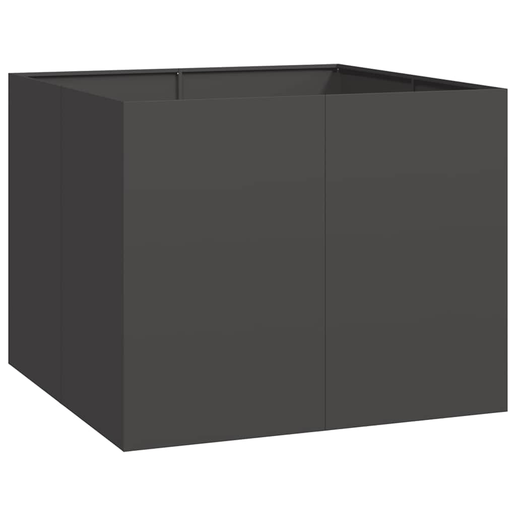 Fioriera Nera 100x100x80 cm in Acciaio - homemem39