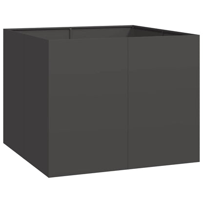 Fioriera Nera 100x100x80 cm in Acciaio - homemem39