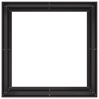Fioriera Nera 100x100x80 cm in Acciaio - homemem39
