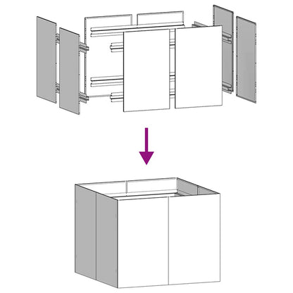 Fioriera 100x100x80 cm in Acciaio Inox | homemem39