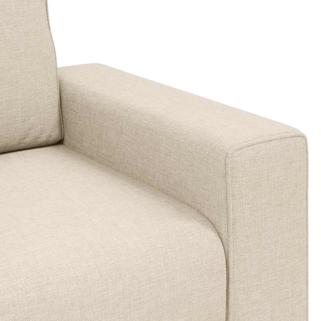 Divano 3 pcs Beige 221 x 80 x 82 cm Tessuto misto lino | homemem39