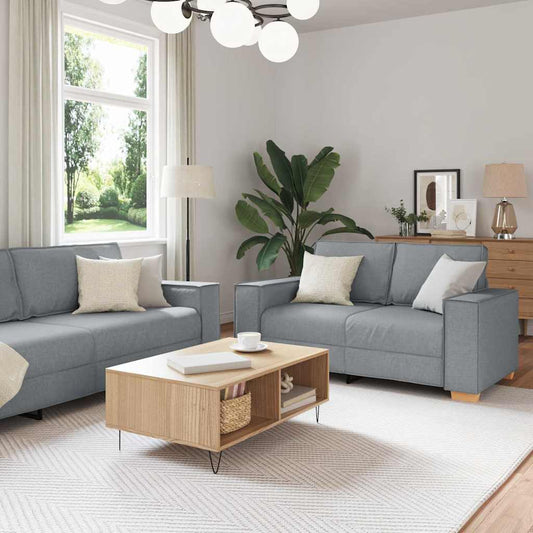 Set di divani con cuscino 3 pcs Grigio 220 x 78 x 84 cm Tessuto