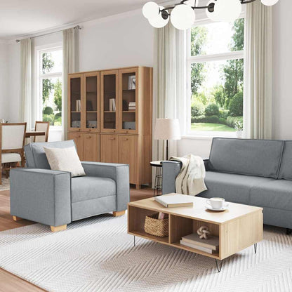 Set di divani con cuscino 3 pcs Grigio 220 x 78 x 84 cm Tessuto