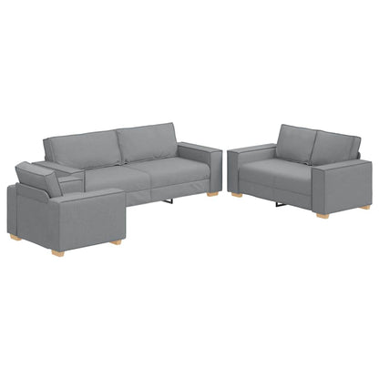 Set di divani con cuscino 3 pcs Grigio 220 x 78 x 84 cm Tessuto - homemem39
