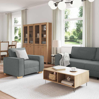 Set di divani con cuscino 3 pcs Grigio 220 x 78 x 84 cm Tessuto