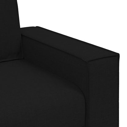 Set di divani con cuscino 3 pcs Nero 220 x 78 x 84 cm Tessuto