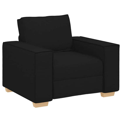Set di divani con cuscino 3 pcs Nero 220 x 78 x 84 cm Tessuto