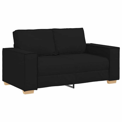 Set di divani con cuscino 3 pcs Nero 220 x 78 x 84 cm Tessuto
