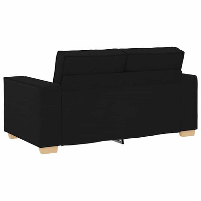Set di divani con cuscino 3 pcs Nero 220 x 78 x 84 cm Tessuto