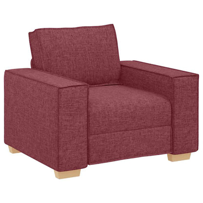 Set di divani 3 pcs Rosso Vino 220 x 78 x 84 cm Tessuto
