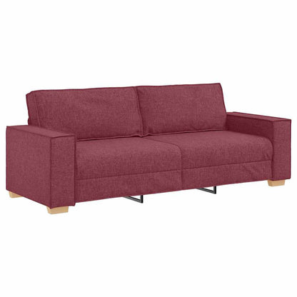 Set di divani 3 pcs Rosso Vino 220 x 78 x 84 cm Tessuto
