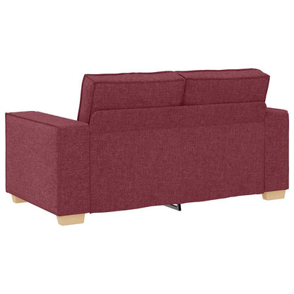 Set di divani 3 pcs Rosso Vino 220 x 78 x 84 cm Tessuto