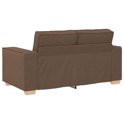 Divano 3 pcs Marrone 220 x 80 x 84 cm Tessuto misto lino | homemem39