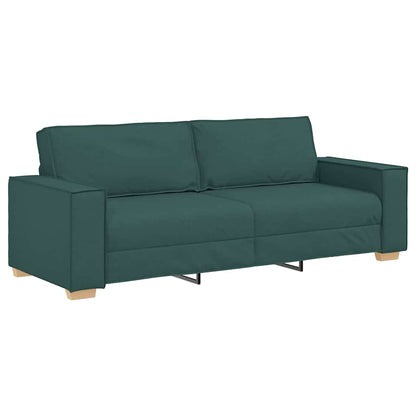 Set di divani 3 pcs Verde Scuro 220 x 78 x 84 cm Tessuto