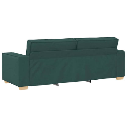 Set di divani 3 pcs Verde Scuro 220 x 78 x 84 cm Tessuto