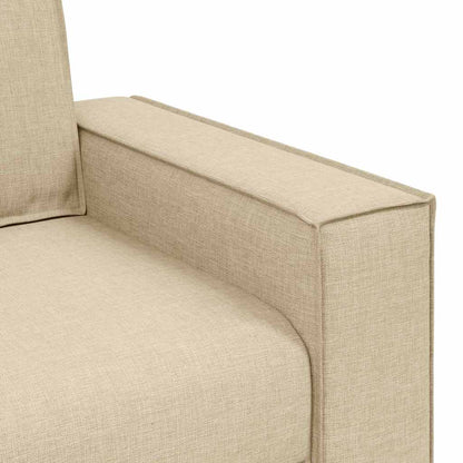 Set di divani con cuscino 3 pcs Crema 220 x 78 x 84 cm Tessuto