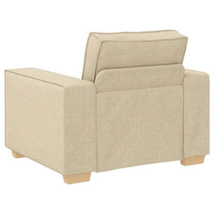 Set di divani con cuscino 3 pcs Crema 220 x 78 x 84 cm Tessuto