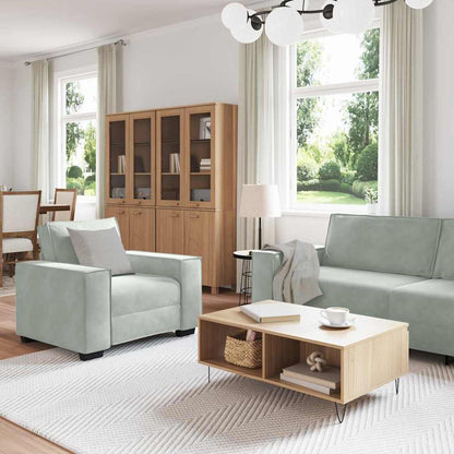 Set di divani con cuscino 3 pcs Grigio 220 x 78 x 84 cm Velluto
