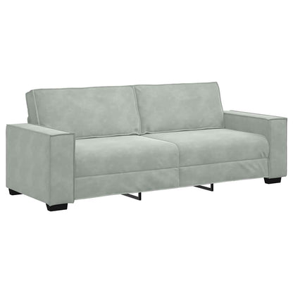 Set di divani con cuscino 3 pcs Grigio 220 x 78 x 84 cm Velluto