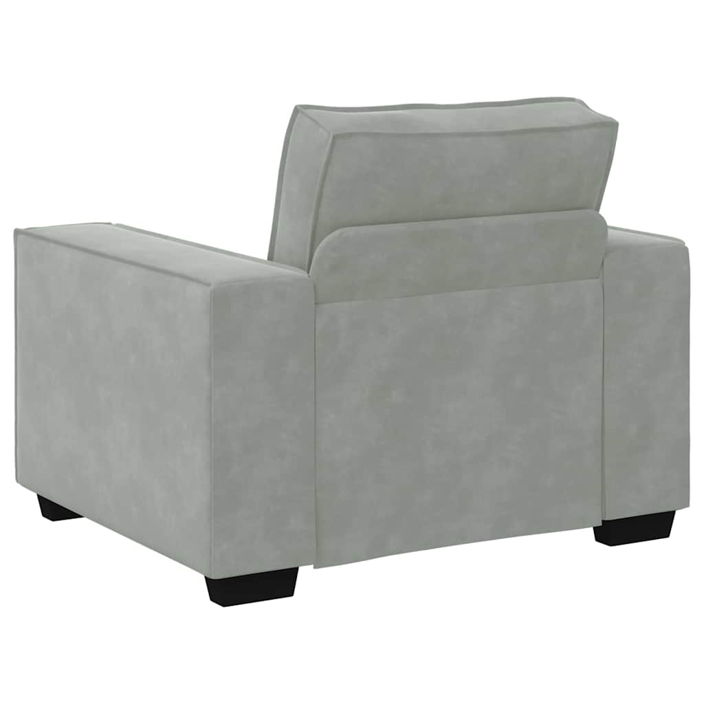 Divano 3 pcs Grigio chiaro 220 x 80 x 84 cm Tessuto misto lino | homemem39