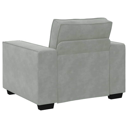 Divano 3 pcs Grigio chiaro 220 x 80 x 84 cm Tessuto misto lino | homemem39