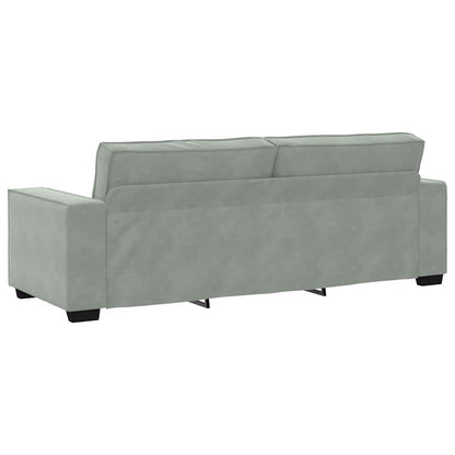 Set di divani con cuscino 3 pcs Grigio 220 x 78 x 84 cm Velluto