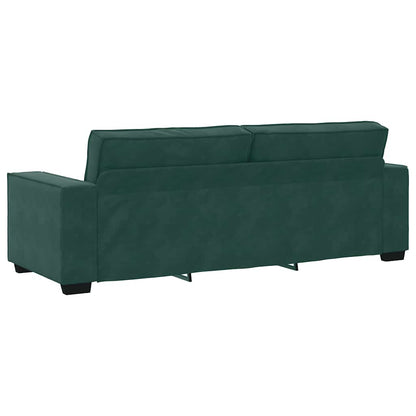 Set di Divani 3 pz con Cuscini Verde scuro in Velluto - homemem39