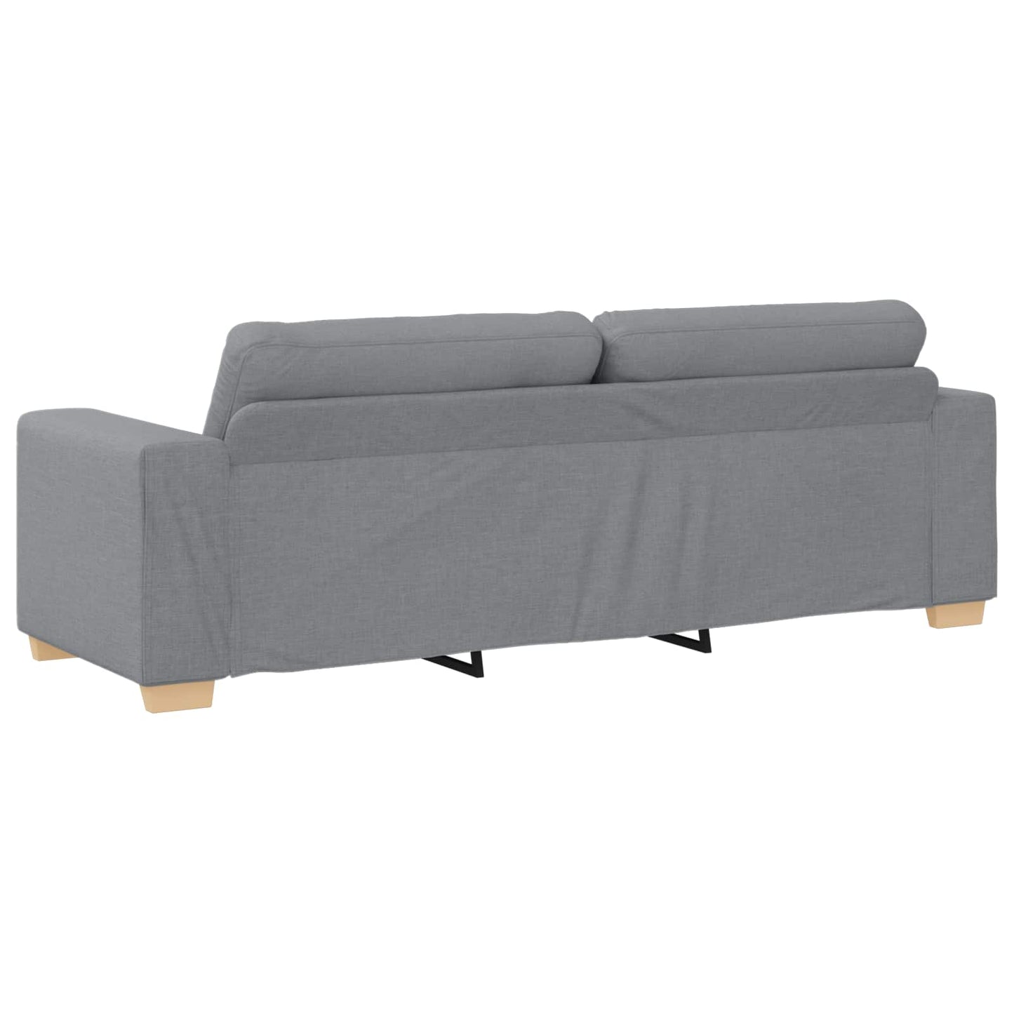 Divano 3 pcs Grigio chiaro 221 x 80 x 80 cm Tessuto misto lino | homemem39