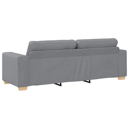 Divano 3 pcs Grigio chiaro 221 x 80 x 80 cm Tessuto misto lino | homemem39