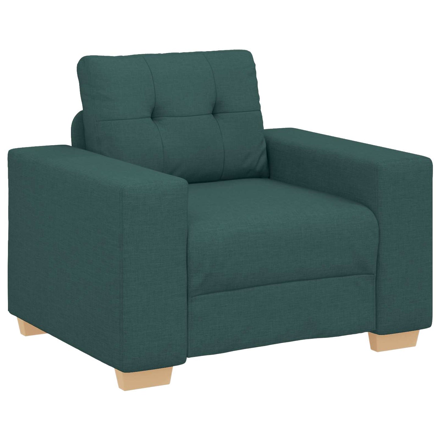 Divano 3 pcs Verde Scuro 221 x 80 x 80 cm Tessuto misto lino | homemem39