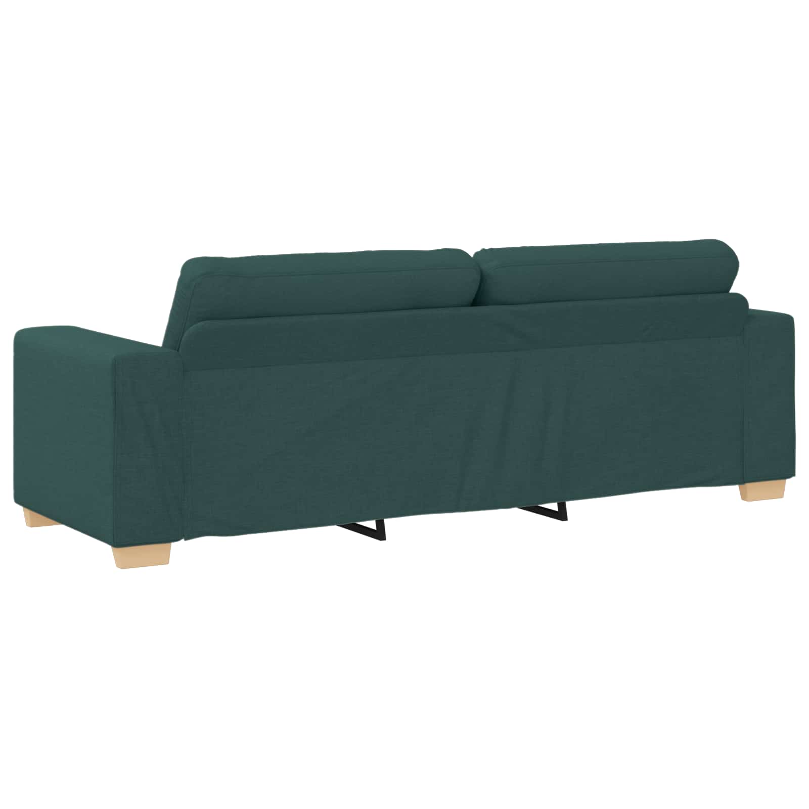 Divano 3 pcs Verde Scuro 221 x 80 x 80 cm Tessuto misto lino | homemem39