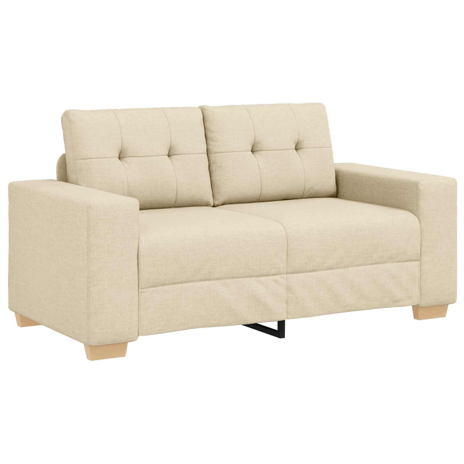 Divano 3 pcs Crema 221 x 80 x 80 cm Tessuto misto lino | homemem39