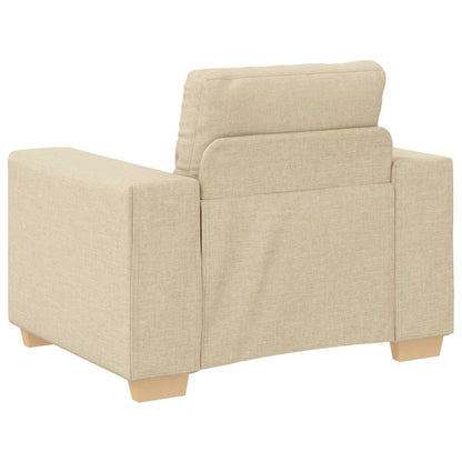 Divano 3 pcs Crema 221 x 80 x 80 cm Tessuto misto lino | homemem39