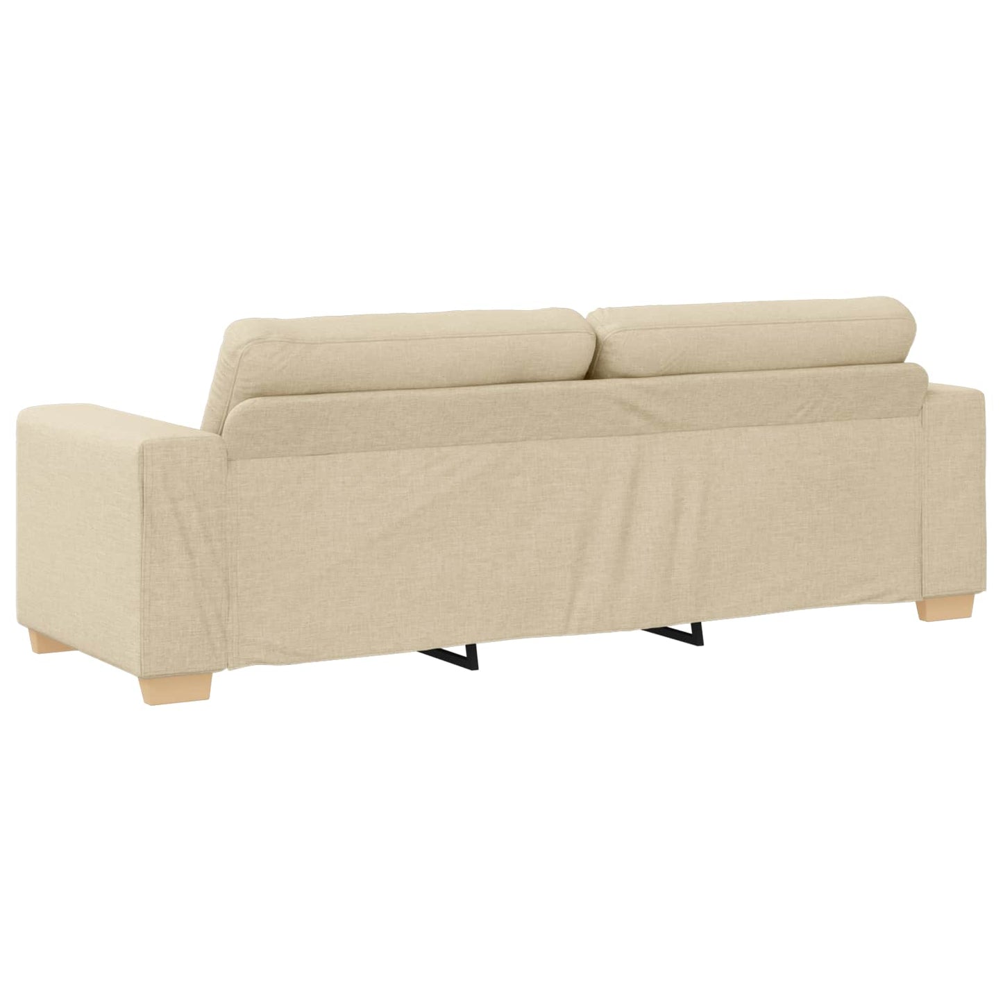 Divano 3 pcs Crema 221 x 80 x 80 cm Tessuto misto lino | homemem39