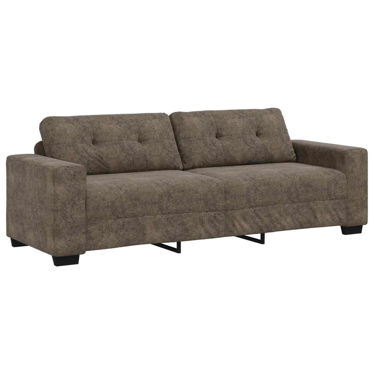 Divano 3 pcs Grigio scuro 221 x 80 x 80 cm Tessuto misto lino | homemem39